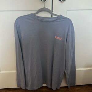Greyish Blue Long Sleeve Vineyard Vines T-Shirt
